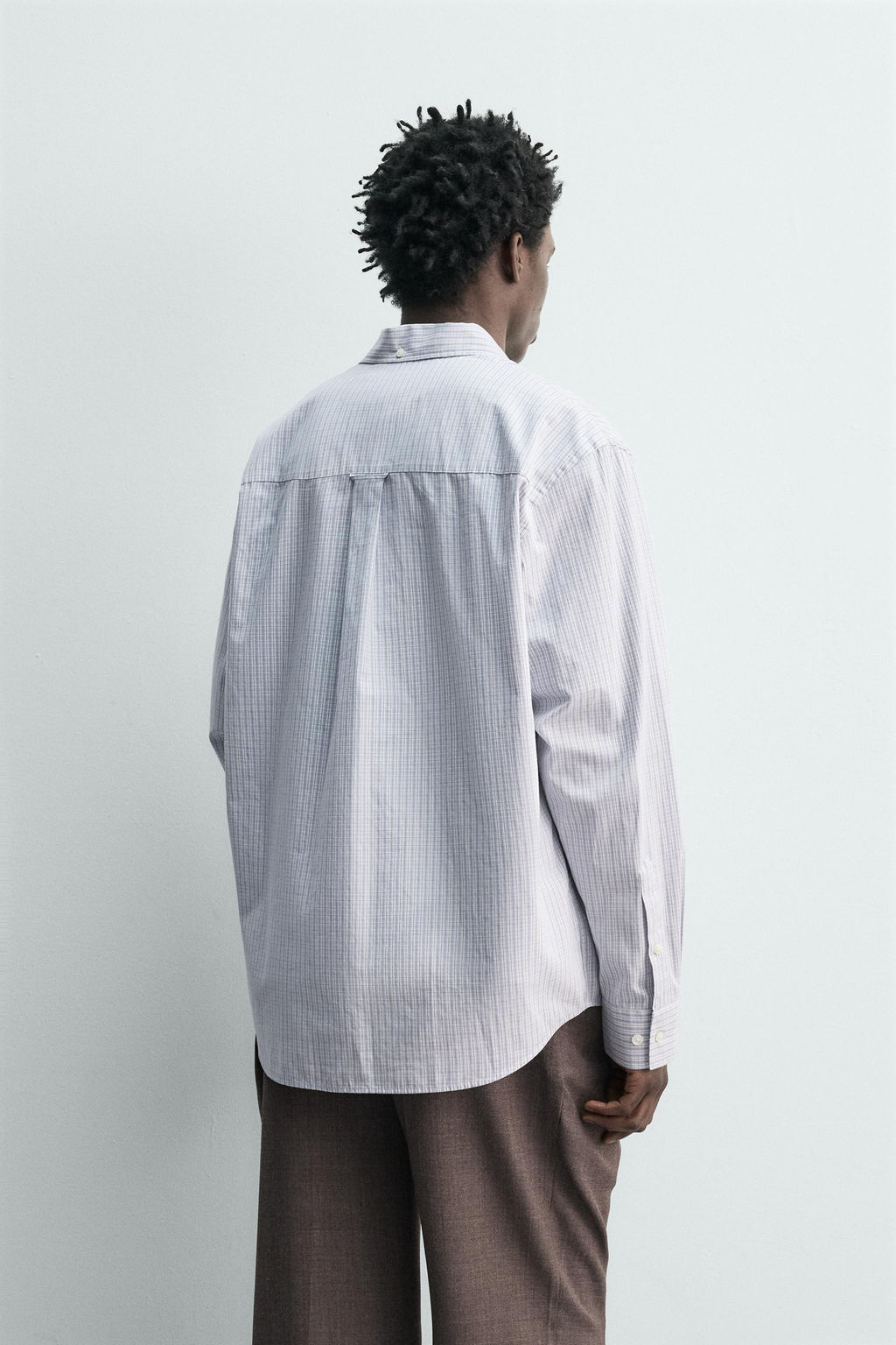 CAMISA POPEL?N CUADROS / Celeste - Zara фото 3