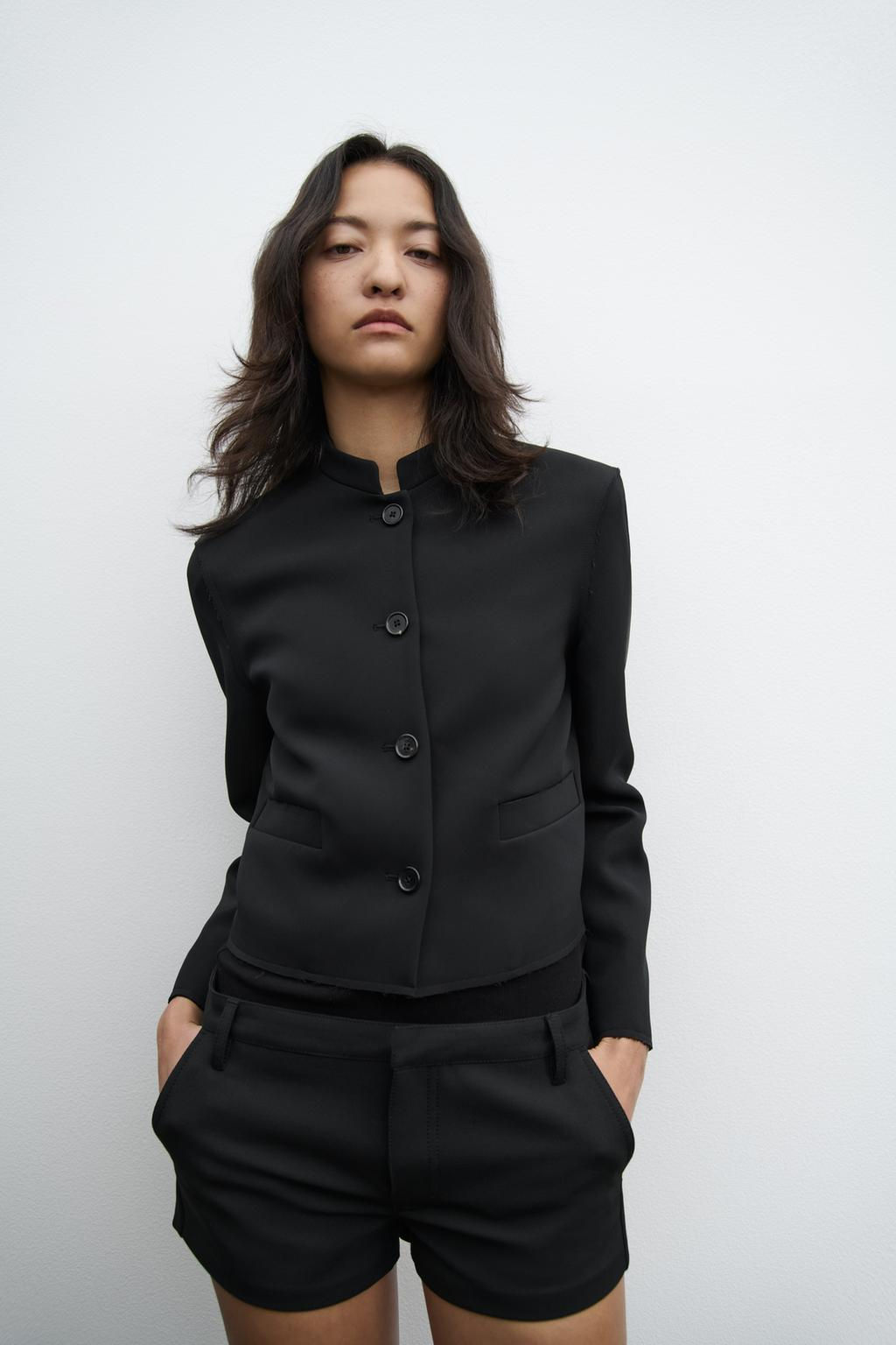 ZW COLLECTION CROPPED BUTTONED JACKET - Zara фото 2