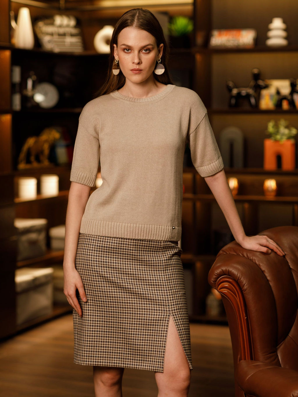 Блузка вязаная