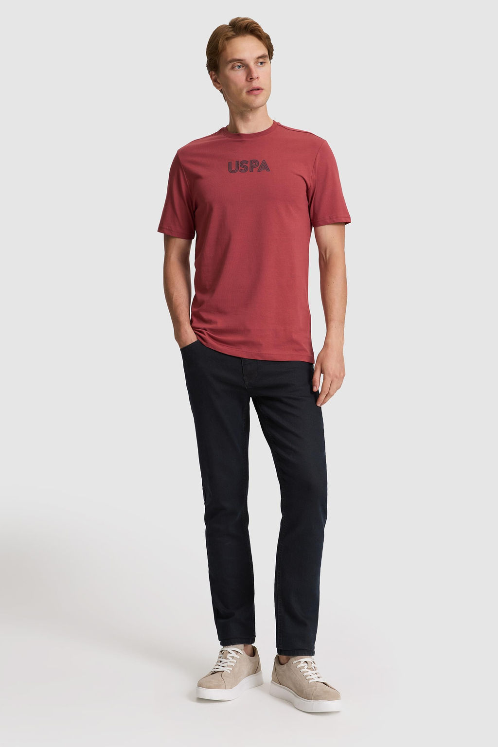 Erkek Vi_ne Regular Fit Bisiklet Yaka Basic Ti__rt