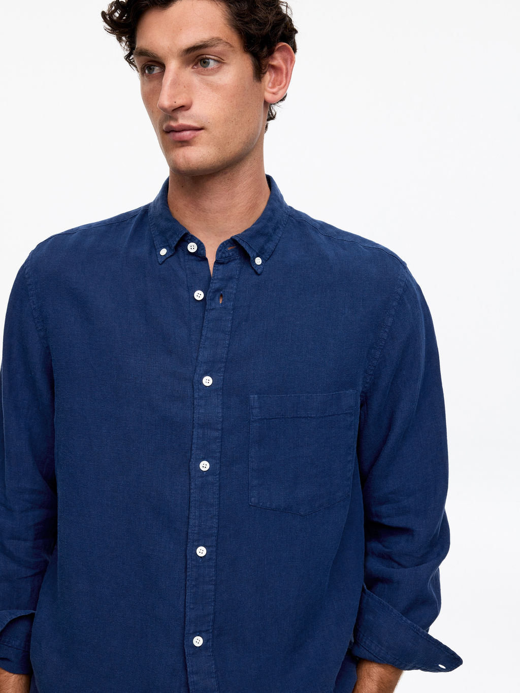Camisa de lino holgada - H&m фото 6
