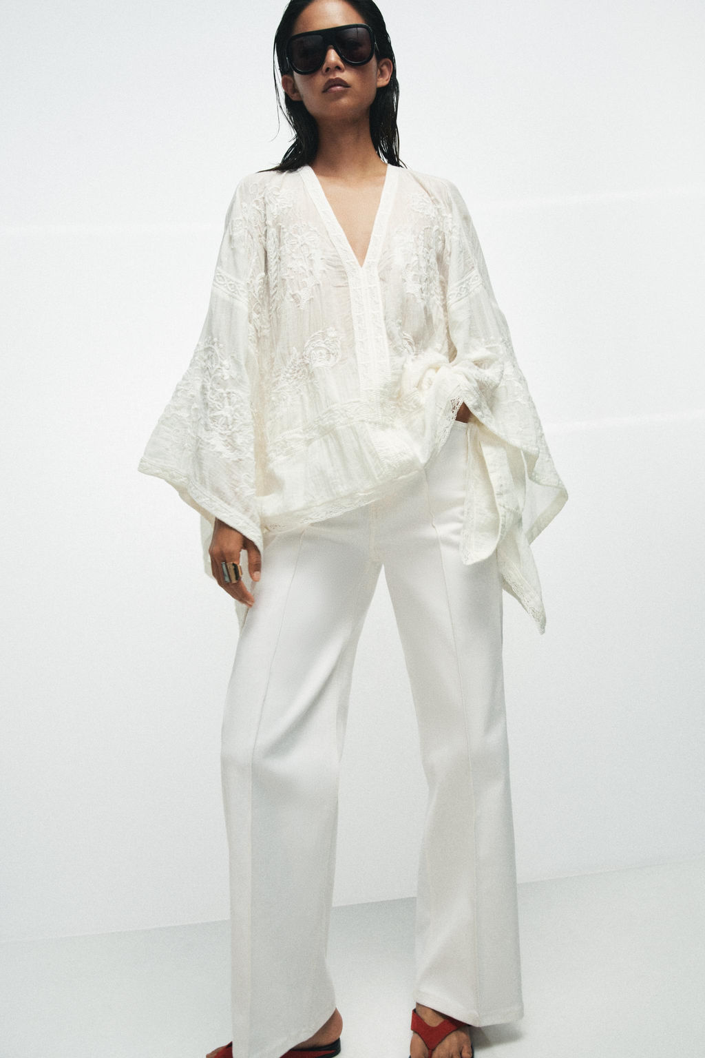 ZW COLLECTION CONTRAST MIDI DRESS - Zara фото 14