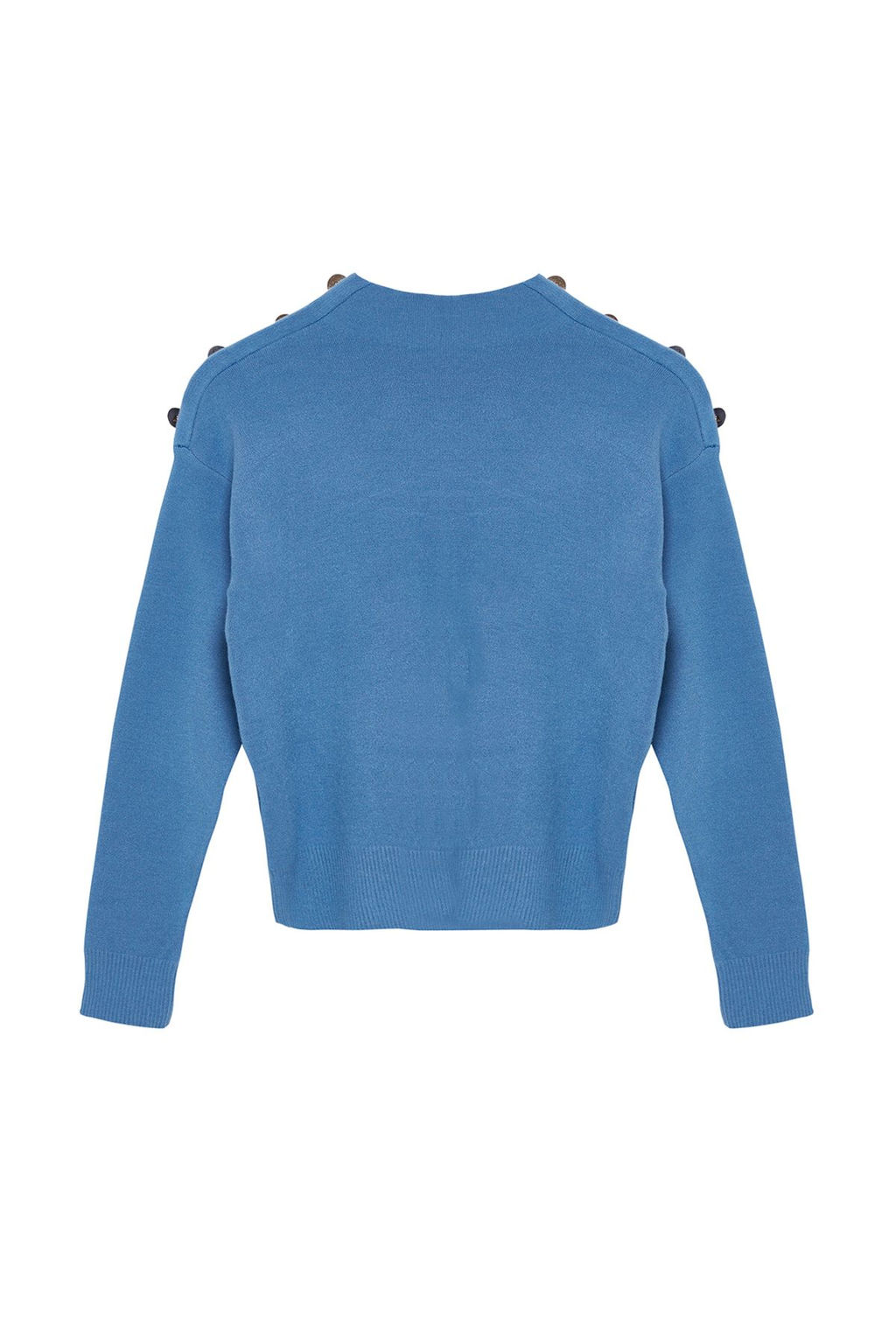 Indigo Dugme Detayl? Triko Kazak TWOAW24KZ00370 - Trendyolmilla фото 7