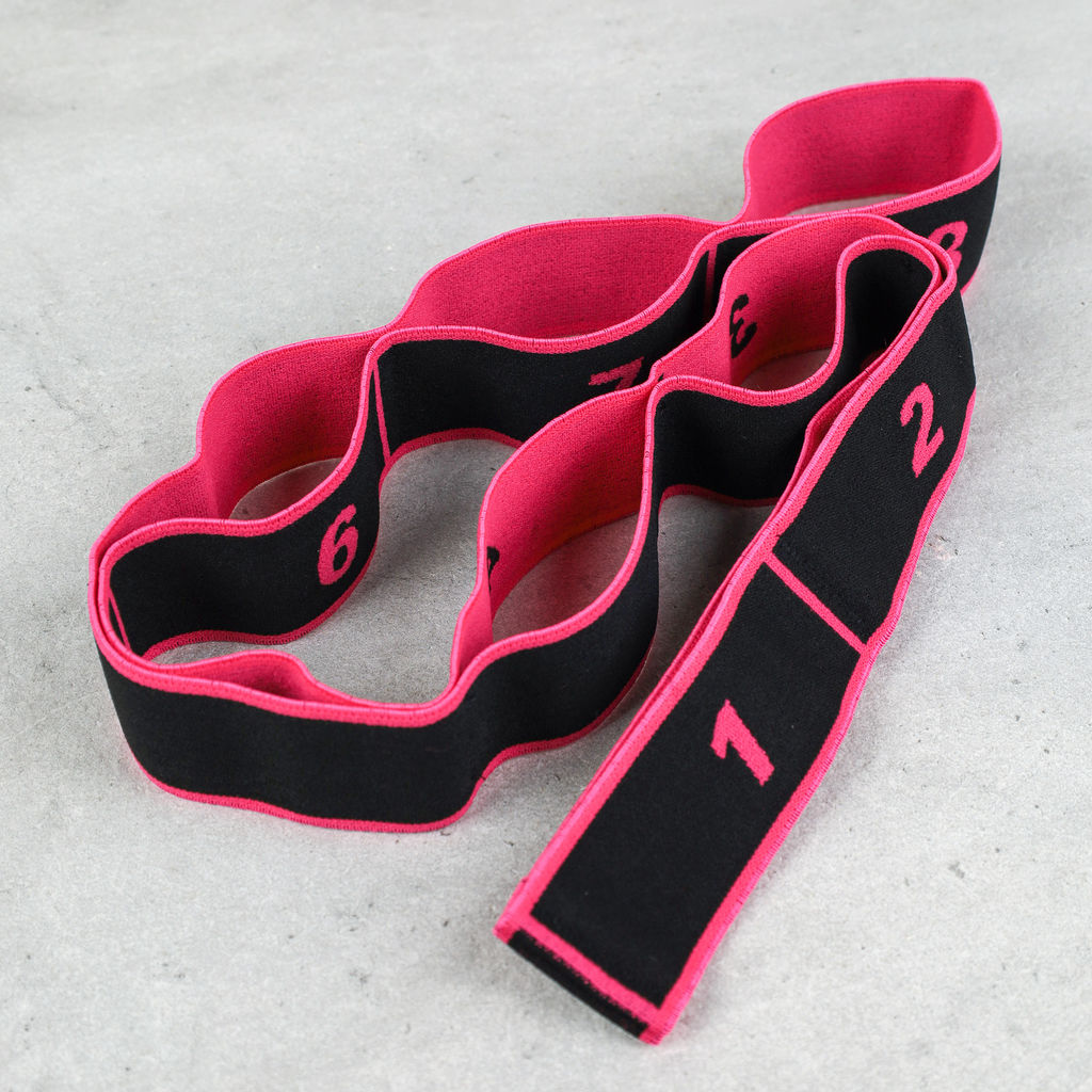 Ремень эластичный для йоги Woohooo Yoga Belt / 8 петель/ розовый / уп 50 - ГалеонТрейд фото 6