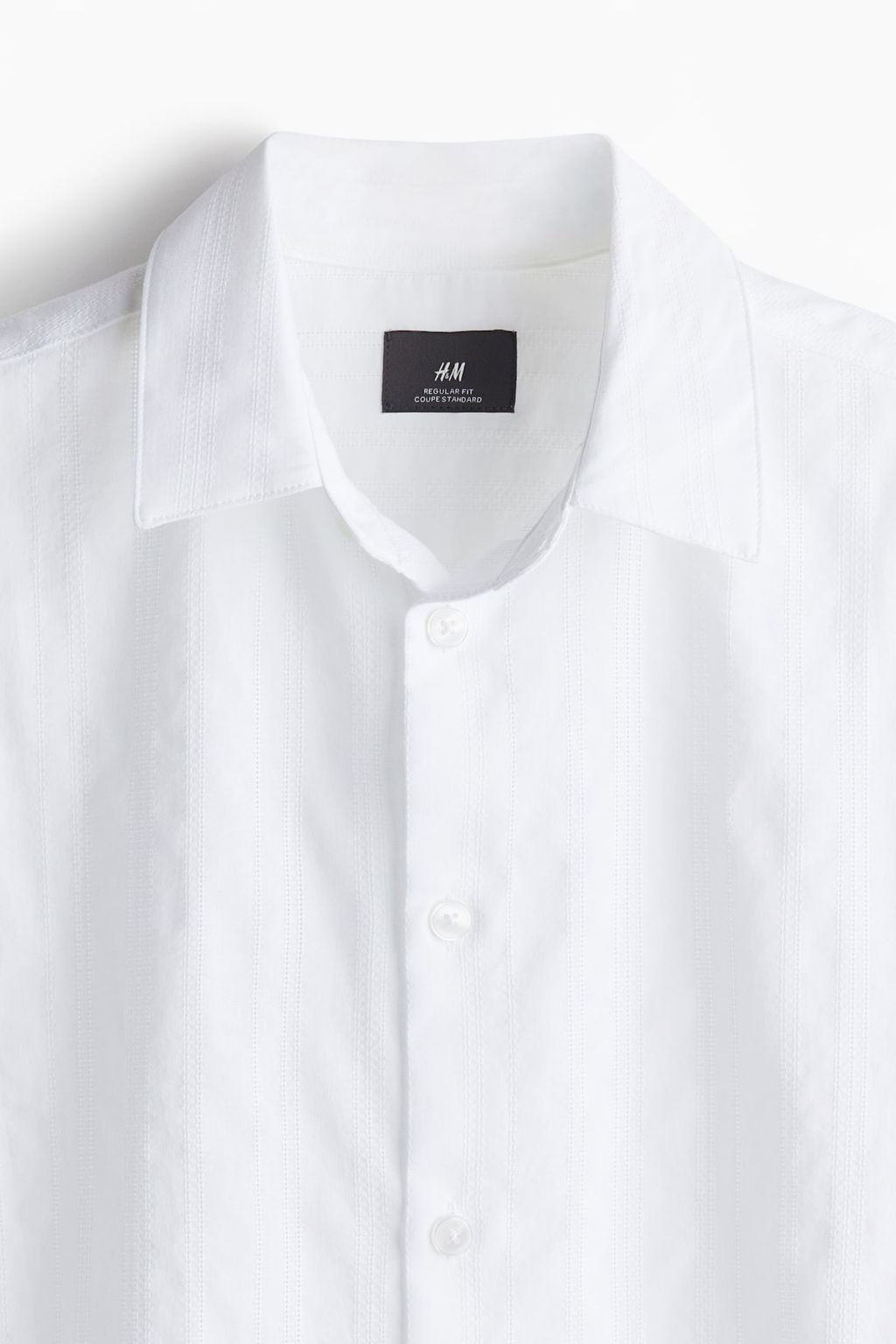 Camisa en tejido texturizado Regular Fit - H&m фото 8