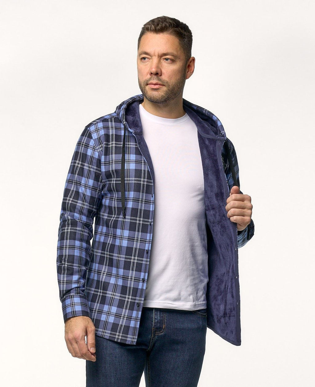 Фланелевая рубашка с флисовым подкладом HOB Z0625/K - Байрон фото 6