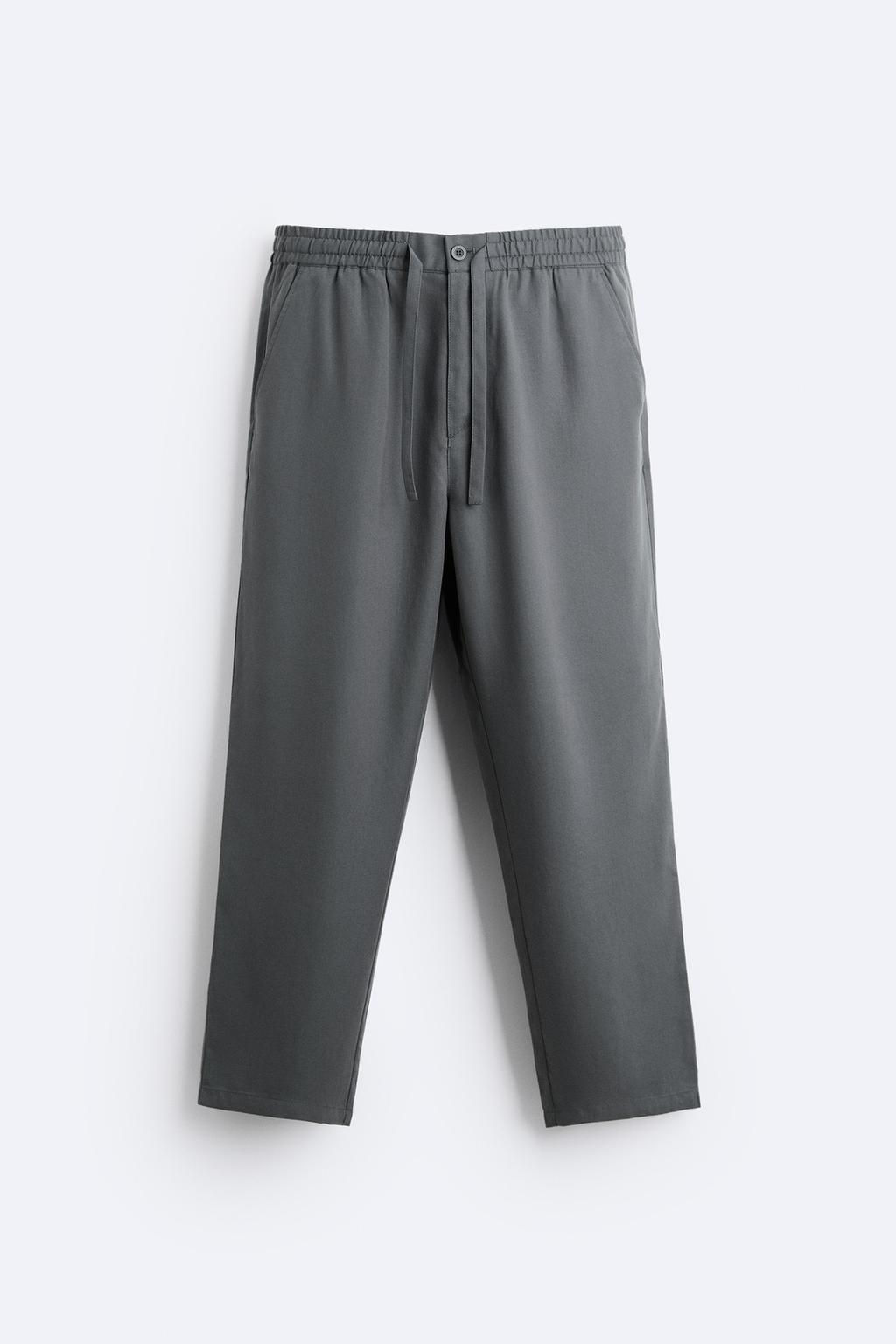 LYOCELL JOGGER WAIST TROUSERS - Zara фото 27