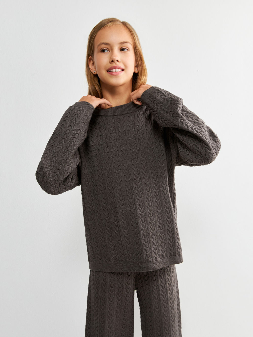 ACOOLA / Джемпер детский для девочек Monica кофейный  фото 5