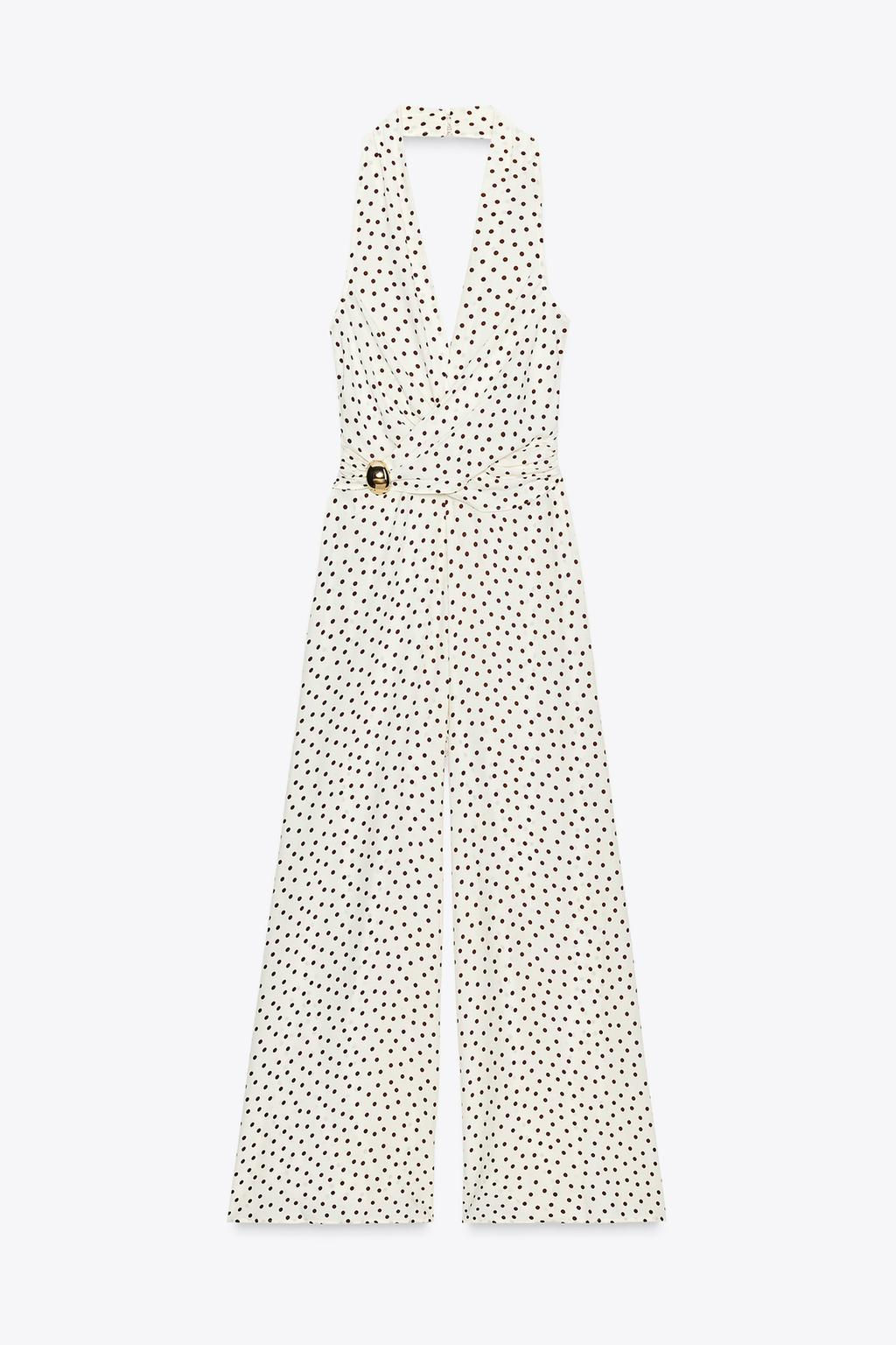 HALTER JUMPSUIT WITH POLKA DOTS - Zara фото 4