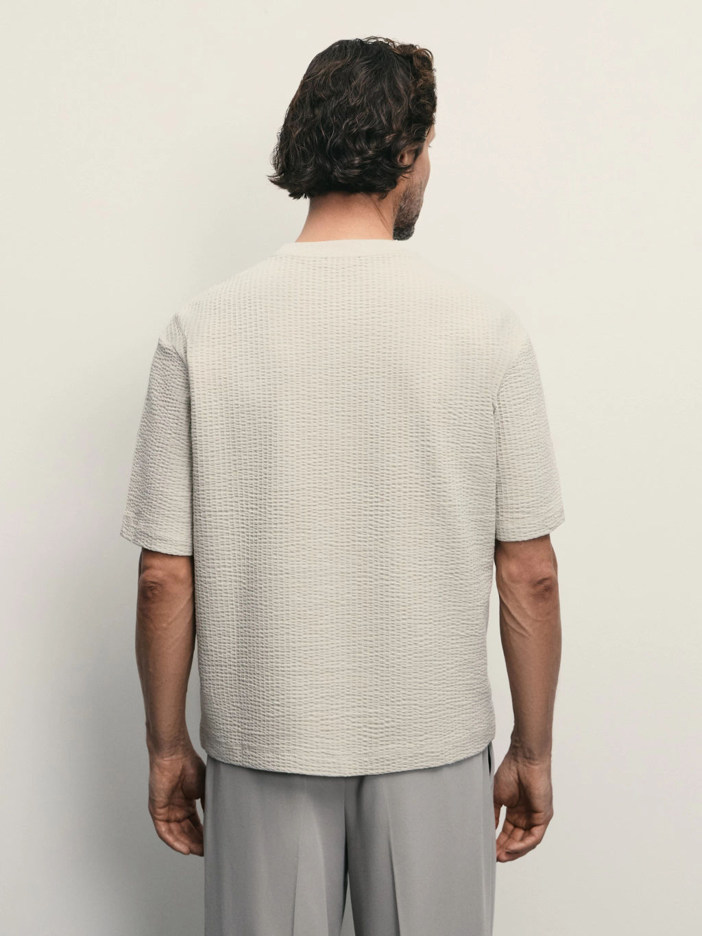 Футболка из фактурного хлопка / Zarina фото 5