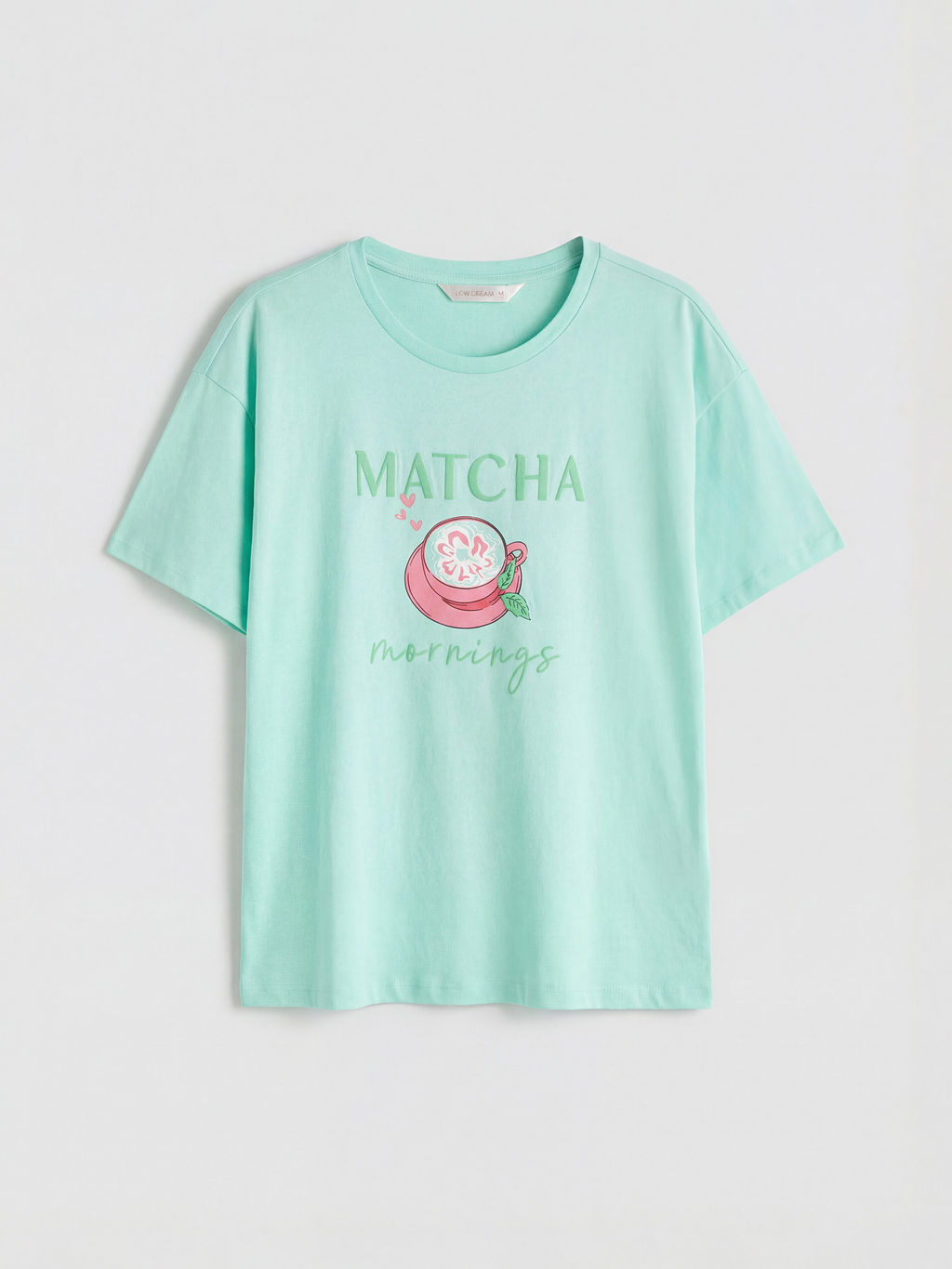 Bisiklet Yaka Bask?l? Kad?n ?ortlu Pijama Tak?m?