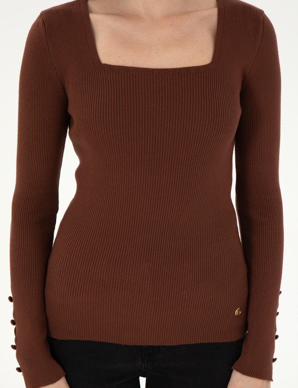 Kahverengi Ex. Slim Fit Kazak - Pierre cardin фото 6