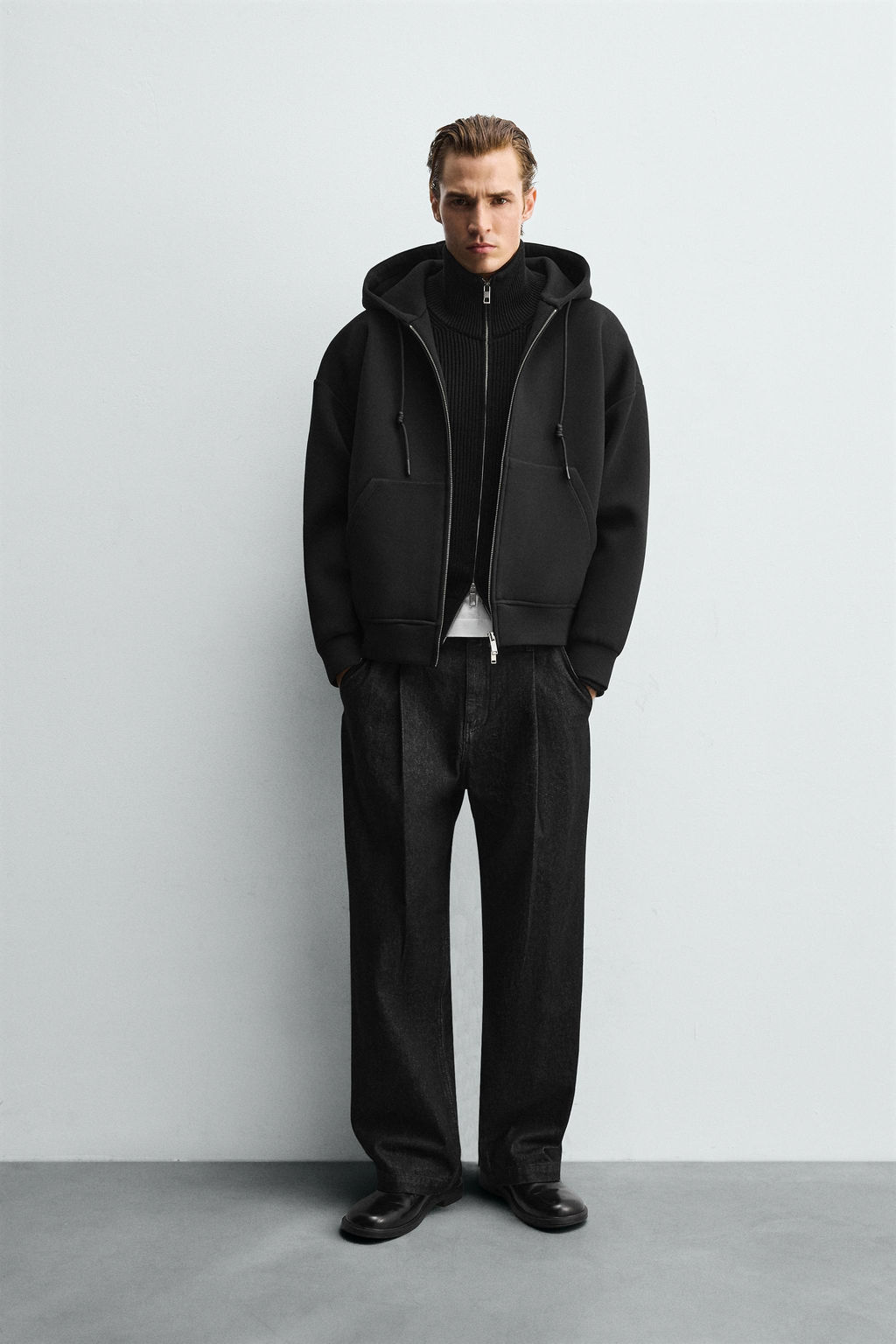 NEOPRENE-EFFECT HOODIE - Zara фото 16