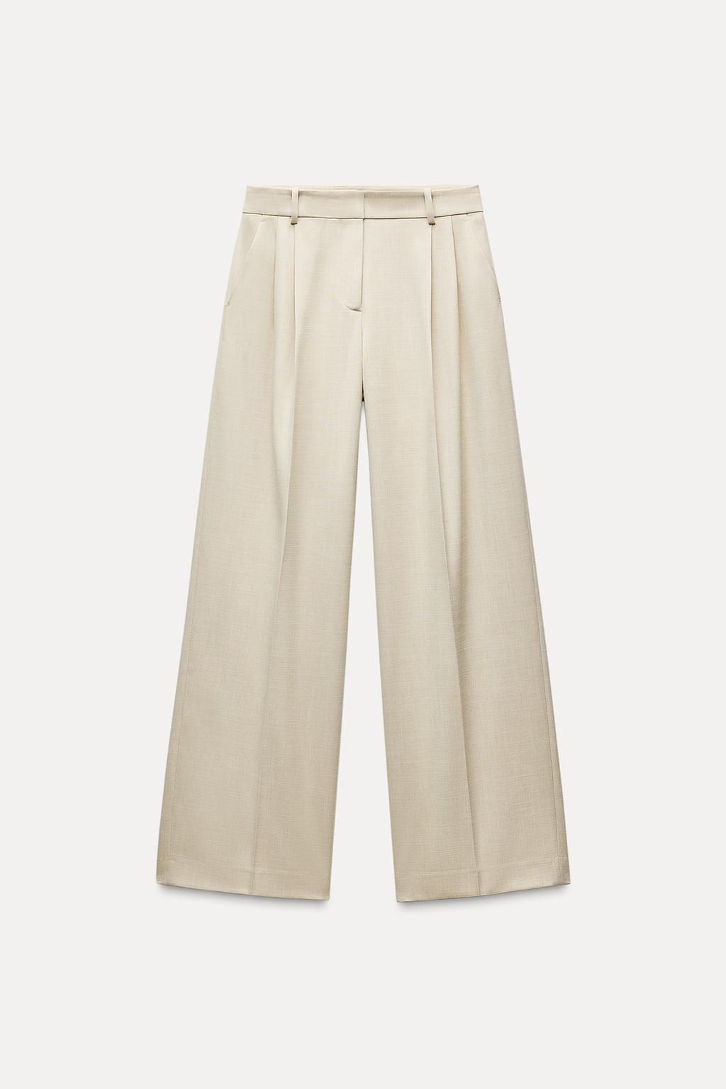 DARTED WIDE-LEG TROUSERS - Zara фото 3