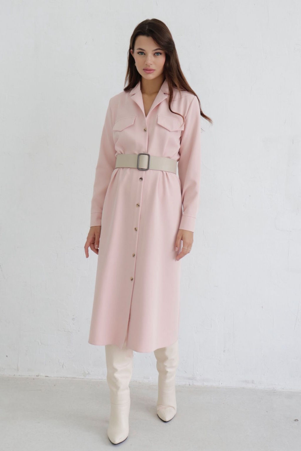 Платье-рубашка с английским воротником - Martichelli фото 373