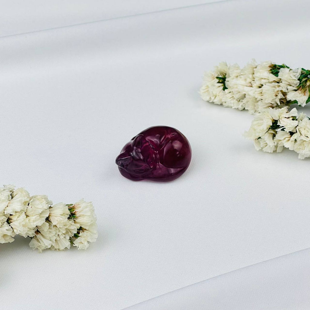 Фигурка Кошка из Флюорита - Радуга самоцветов фото 4