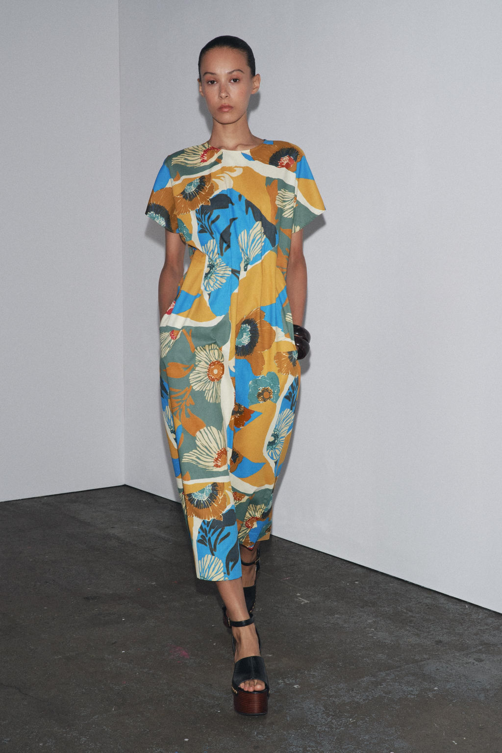 ZW COLLECTION PRINTED MIDI DRESS - Zara фото 11