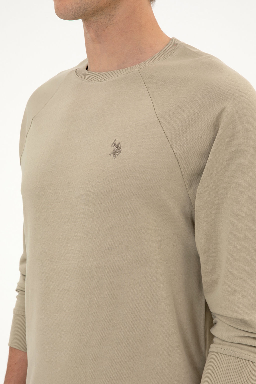 Erkek A__k Haki Basic Sweatshirt Sepette S_rpriz _ndirim - U.s. polo assn фото 14