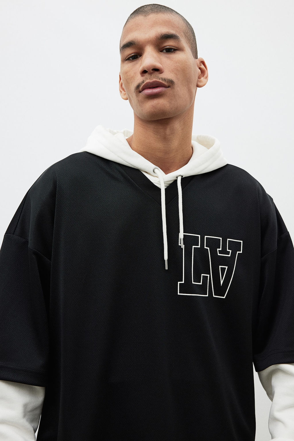 Camiseta de malla con estampado Oversized Fit - H&m фото 2