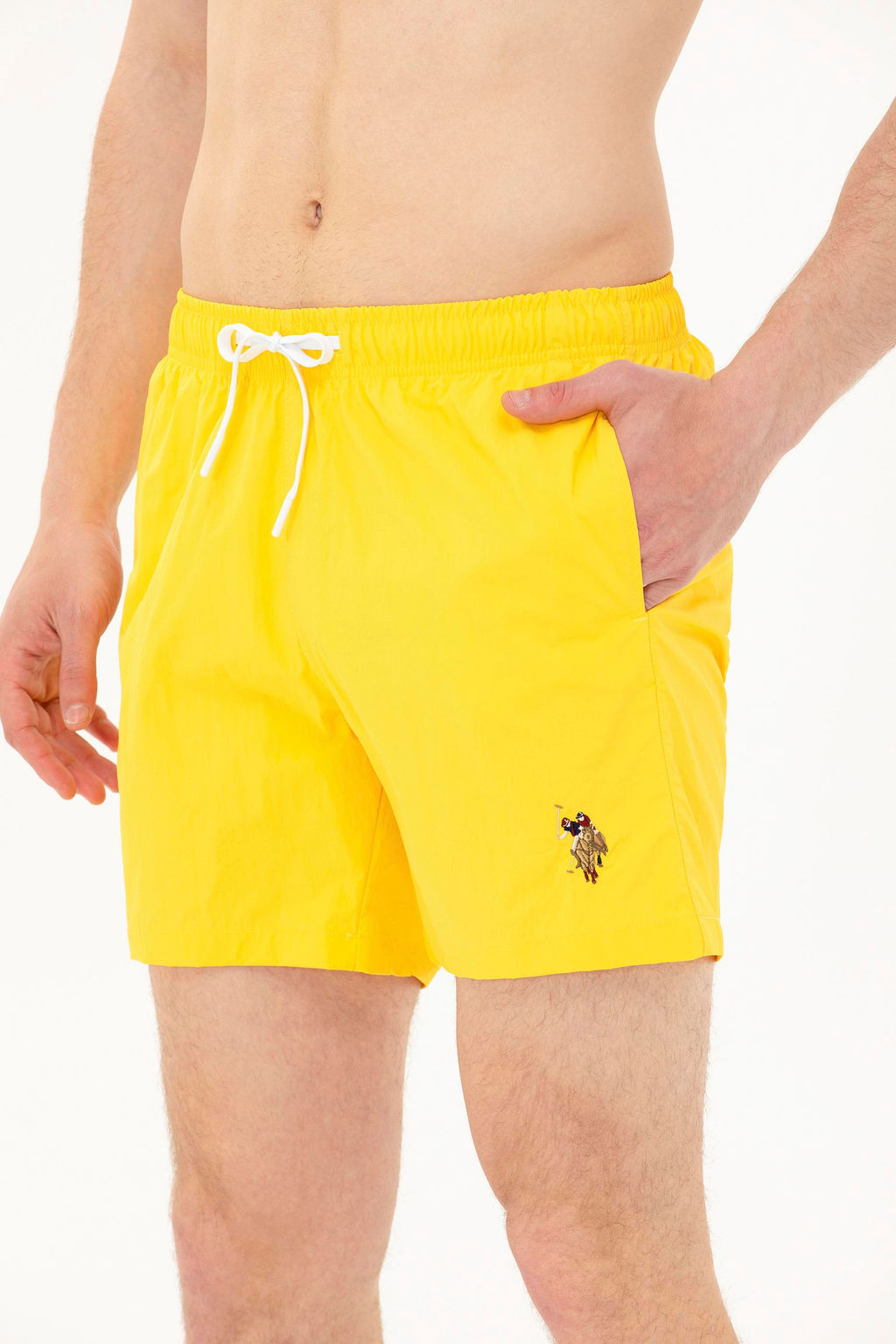 Мужские желтые морские шорты - U.s. polo assn фото 15