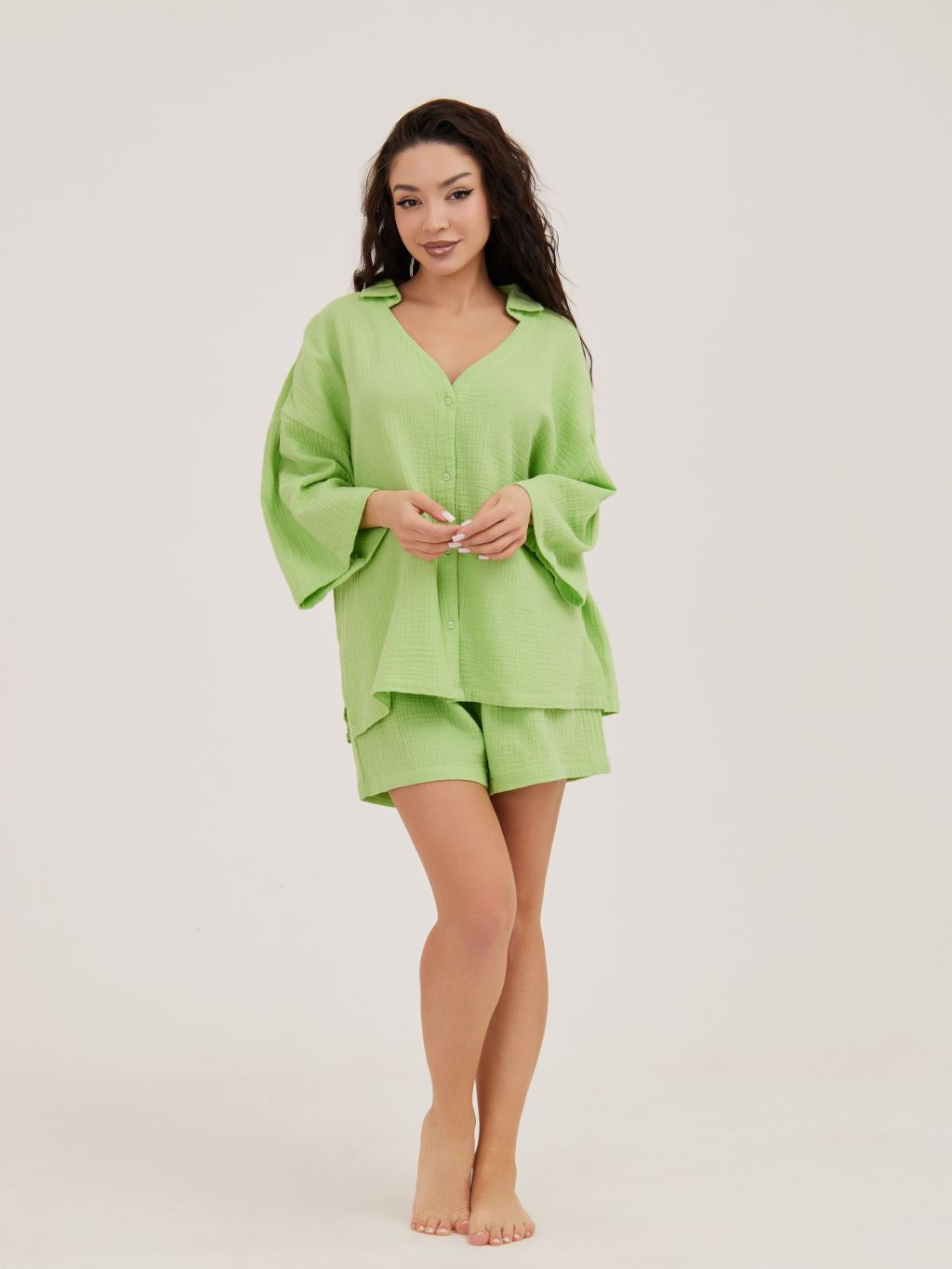 Цены тают. Пижама жен. Ashli зеленый - Sensera фото 3