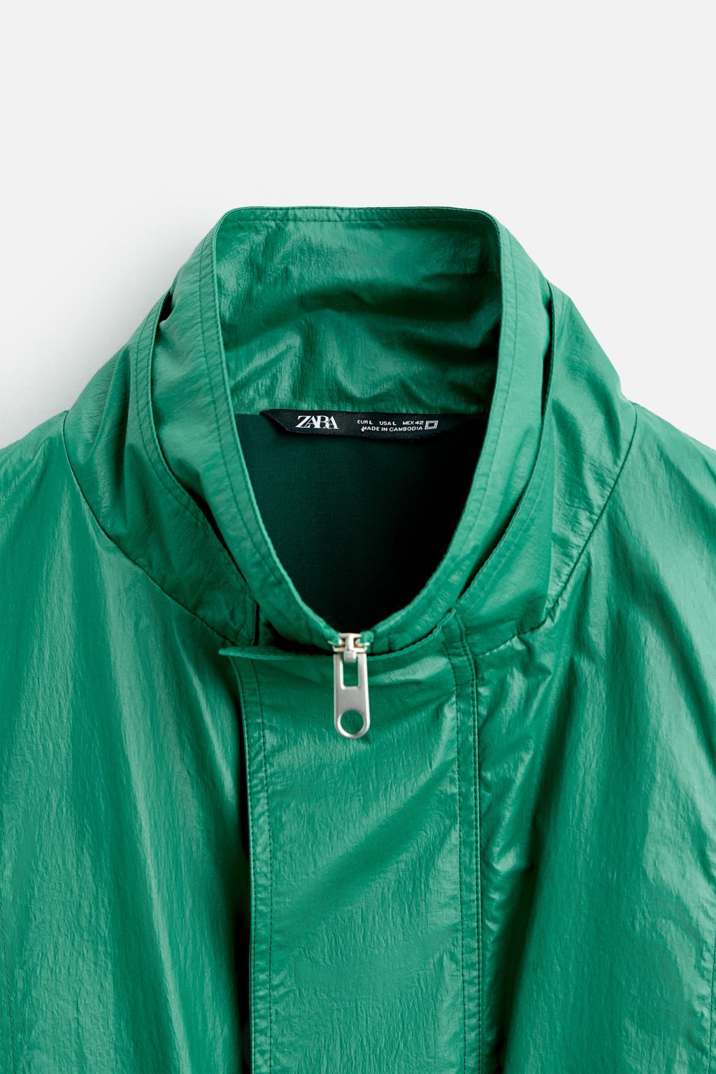 WAXED-EFFECT TECHNICAL JACKET - Zara фото 9