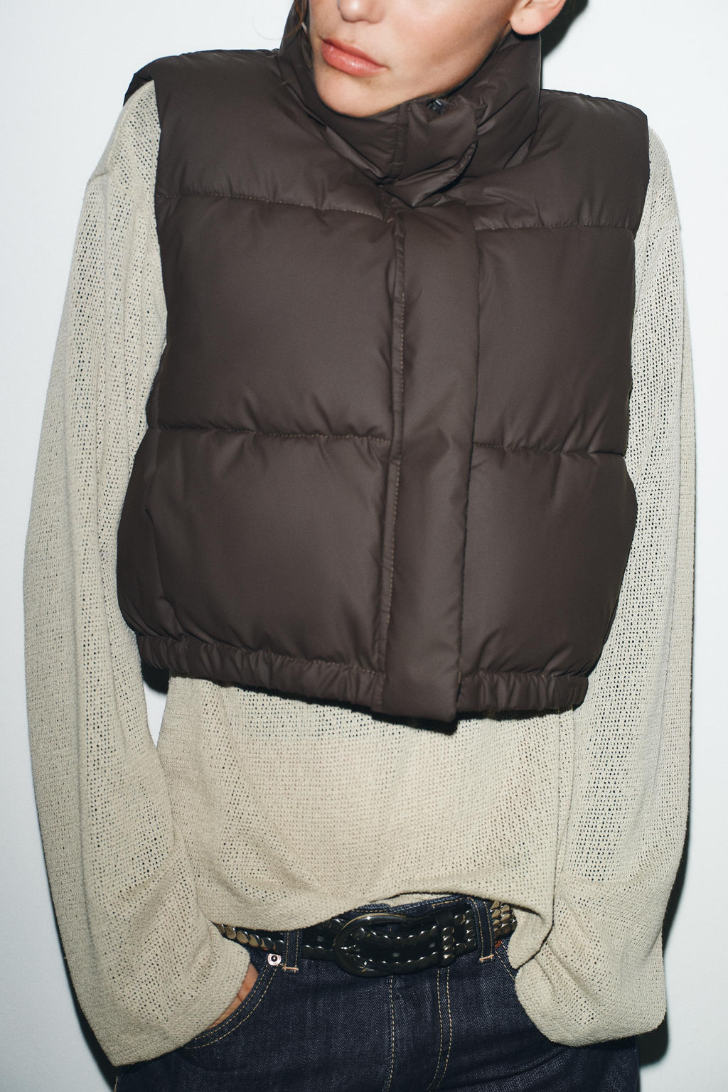 RUBBERISED PADDED GILET - Zara фото 3