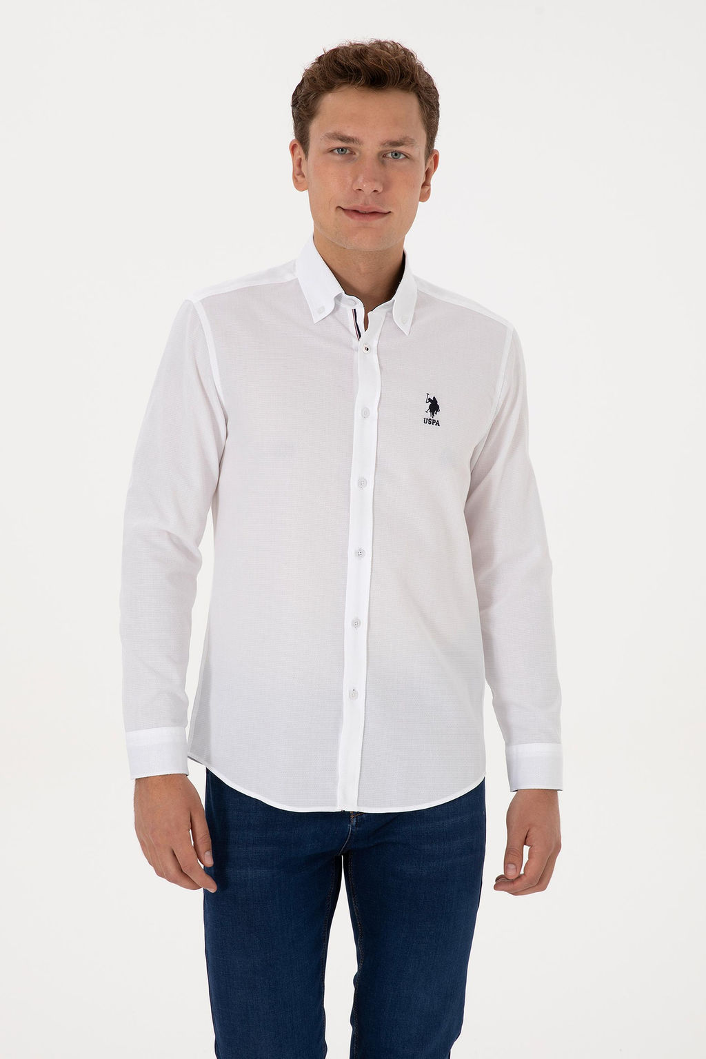 Erkek Beyaz Uzun Kollu G_mlek