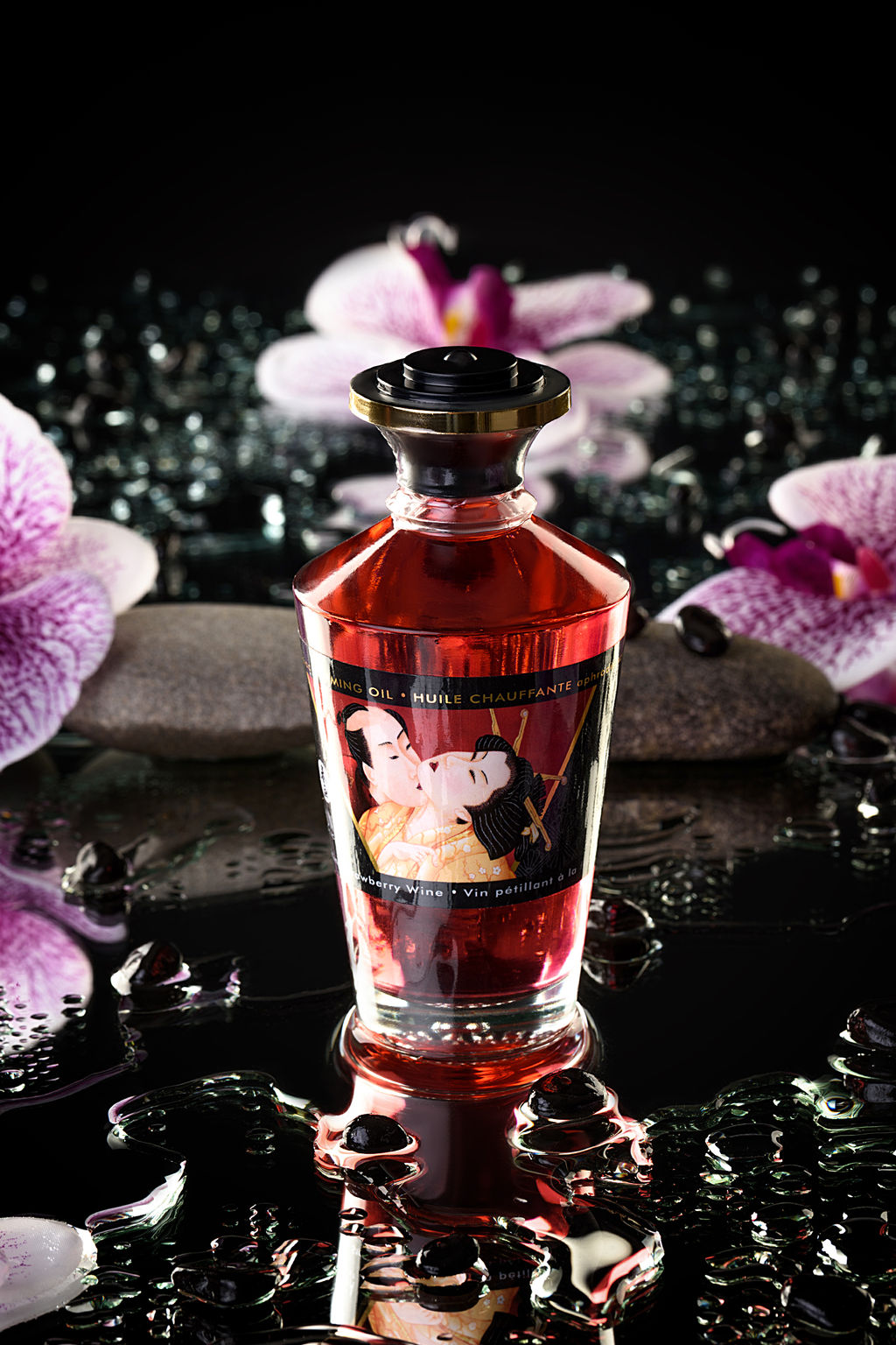 Масло для массажа Shunga Sparkling Strawberry Wine, разогревающее, клубника и шампанское, 100 мл
