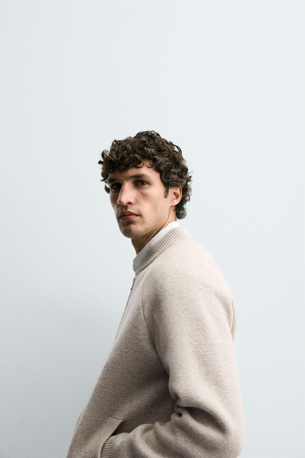 100% WOOL KNITTED BOMBER JACKET - Zara фото 6