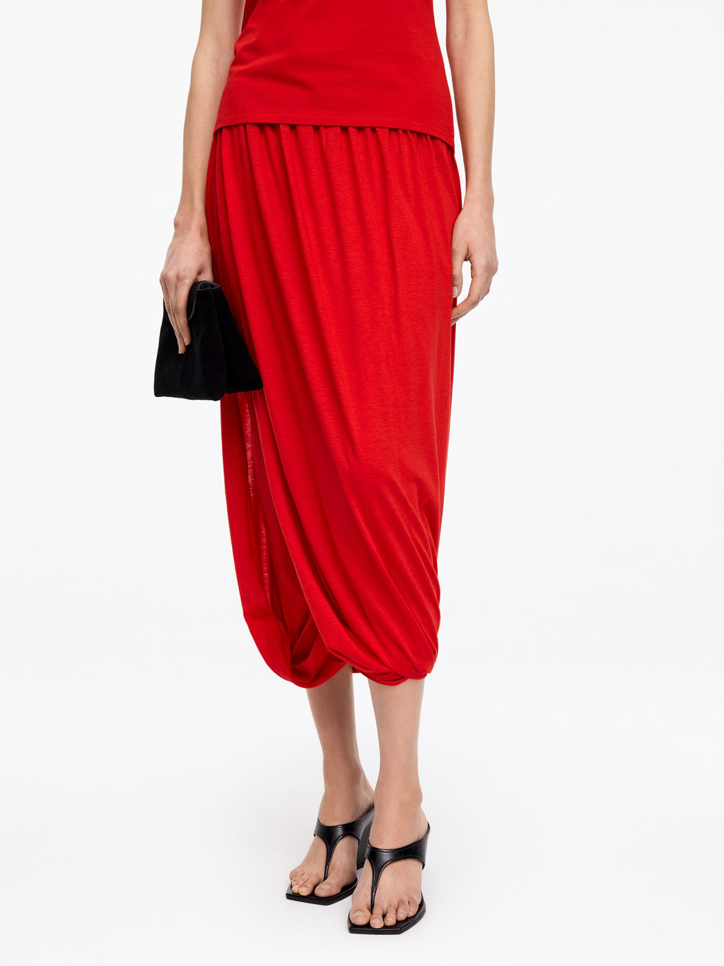 Falda midi drapeada - H&m фото 4