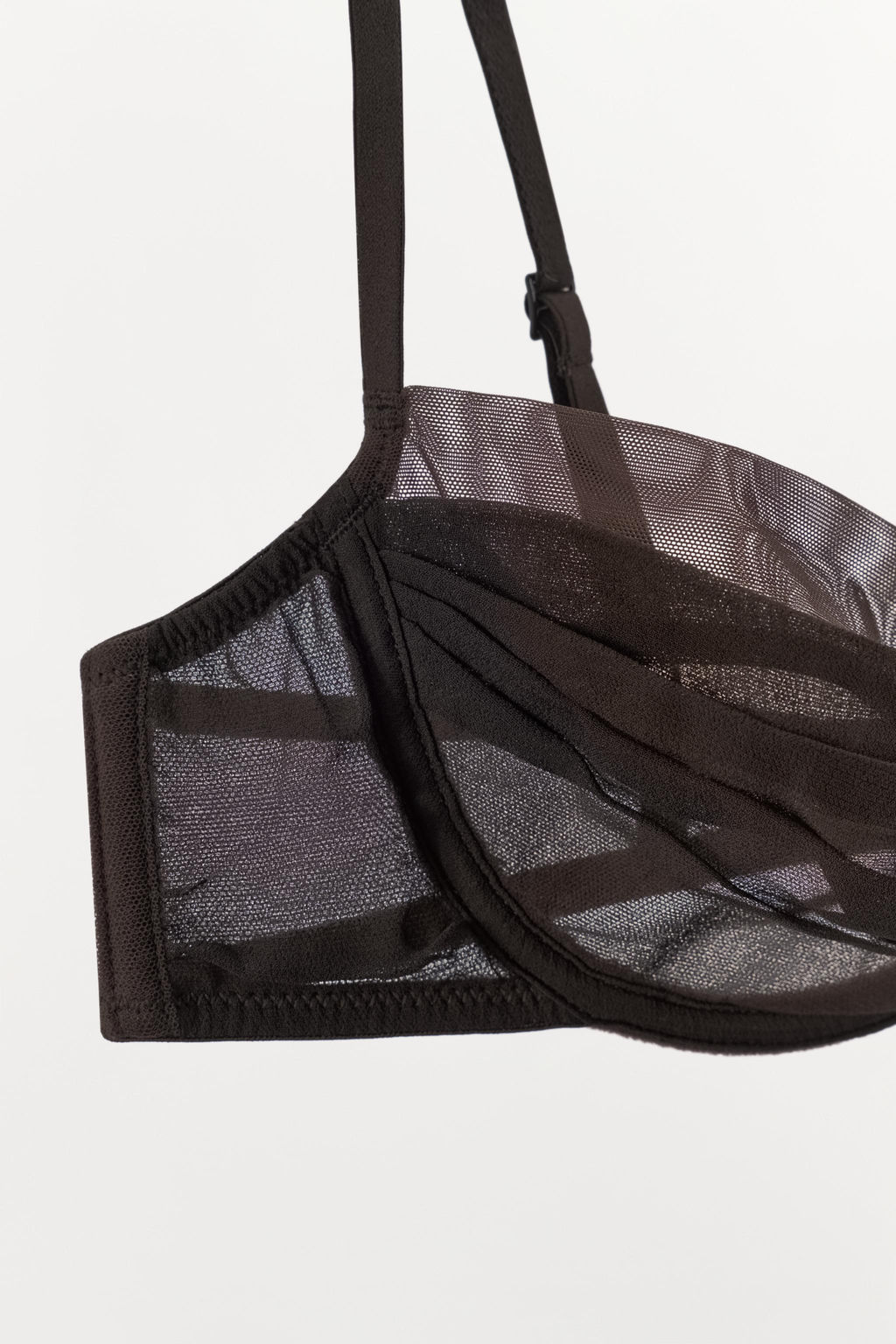 CONTRAST UNDERWIRED BRA WITH PLEATS - Zara фото 4