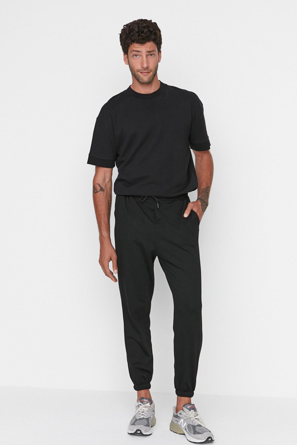 Siyah Oversize Fit Esofman Alt? TMNAW22EA0160