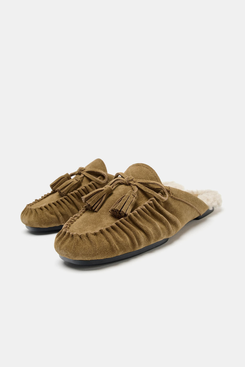 SPLIT SUEDE MULE LOAFERS - Zara фото 10