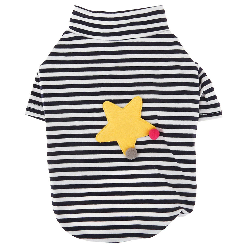 Пэт тойс (Pet toys) Одежда для собаки Тельняшка с принтом, р-р L, длина спинки 30см/обхват груди 44см/обхват шеи 30см, цвет-черно-белый, 100% полиэстер (Китай) - Домашняя мода фото 5