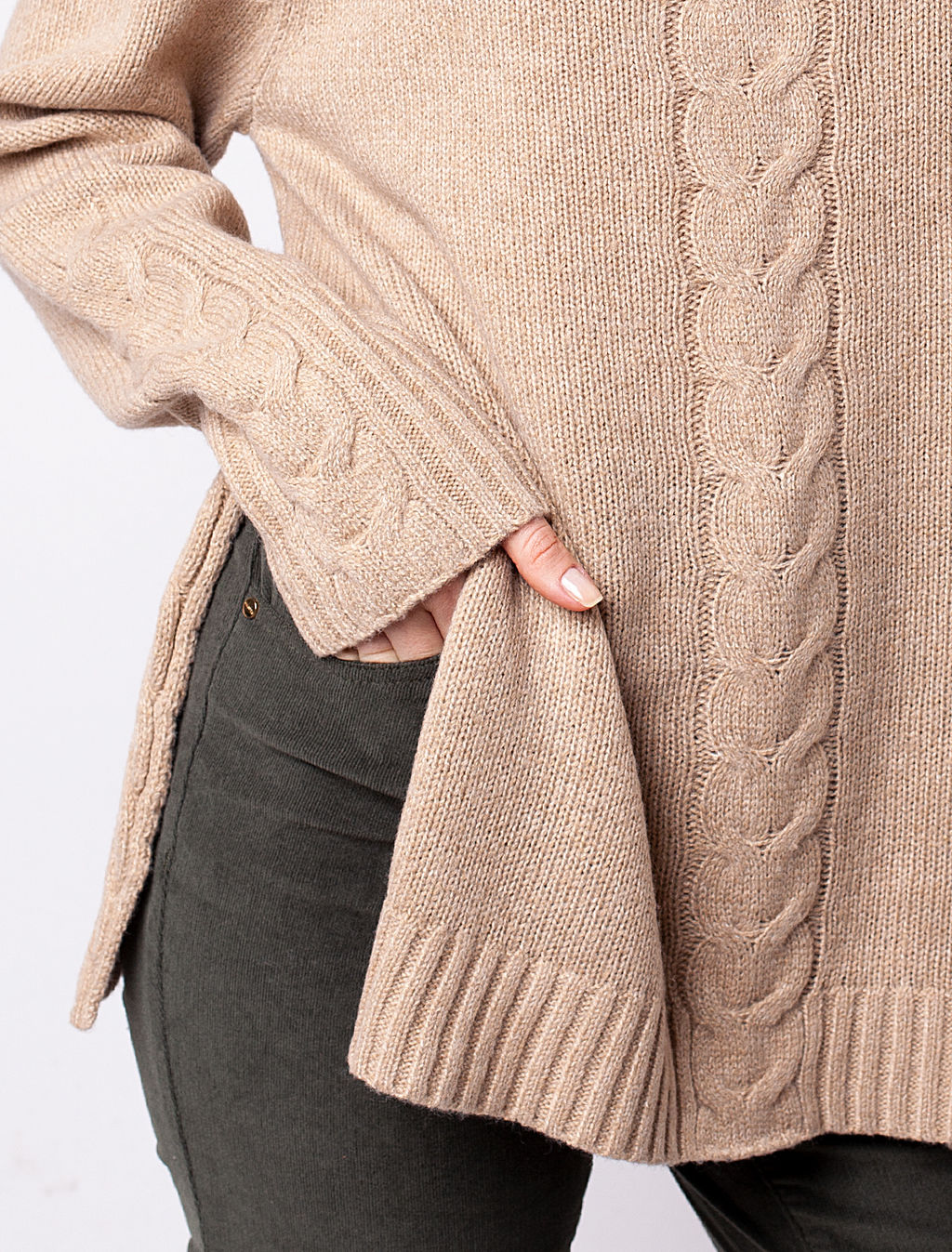 VILATTE / Свободный свитер из теплой пряжи с шерстью  фото 5