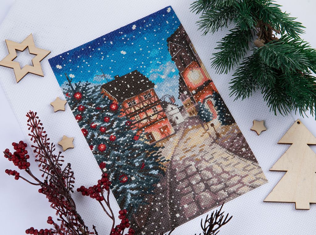 Набор для вышивания PANNA PR-7355 Новогодняя улочка 14 х 21.5 см
