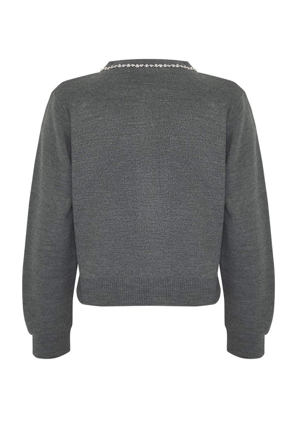 Antrasit Tas Detayl? Yumusak Dokulu Ikili Triko H?rka-Bluz TWOAW26HI00007