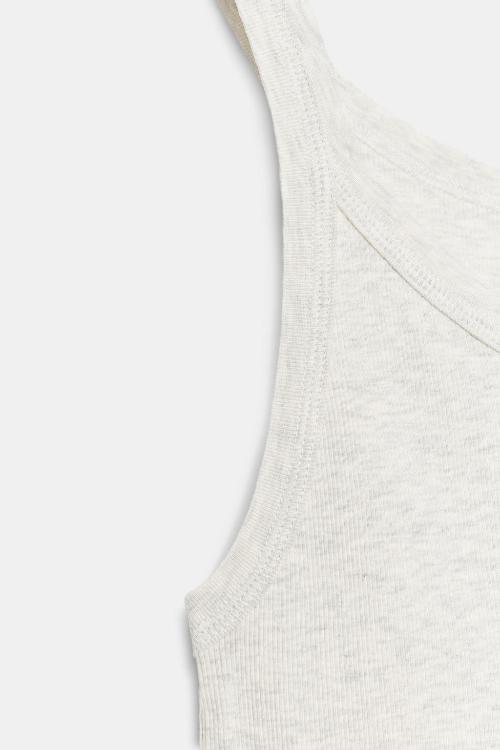 TOP TIRANTES RIB ALGOD?N / Beige vigor? - Zara фото 7