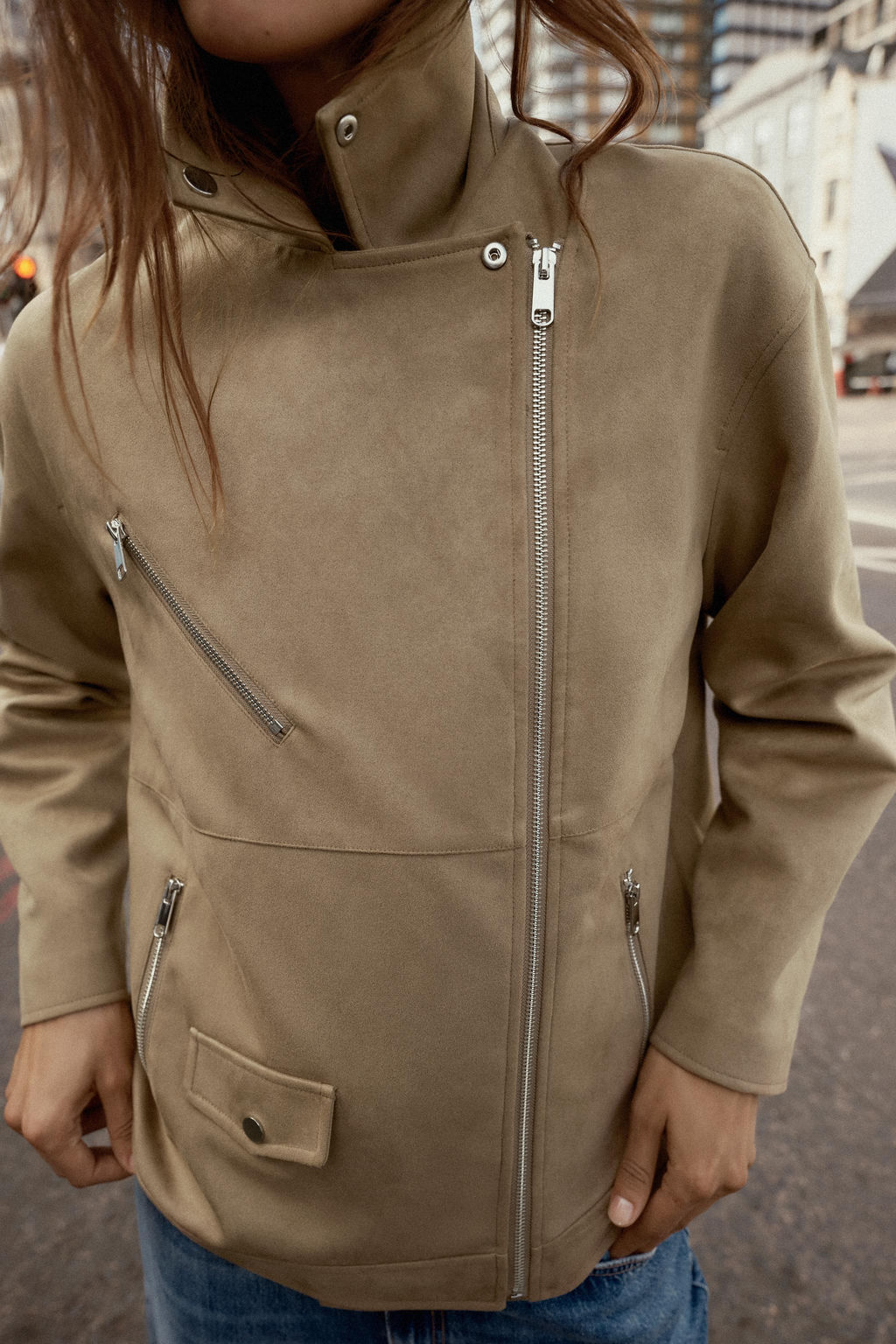 FAUX SUEDE BIKER JACKET - Zara фото 4