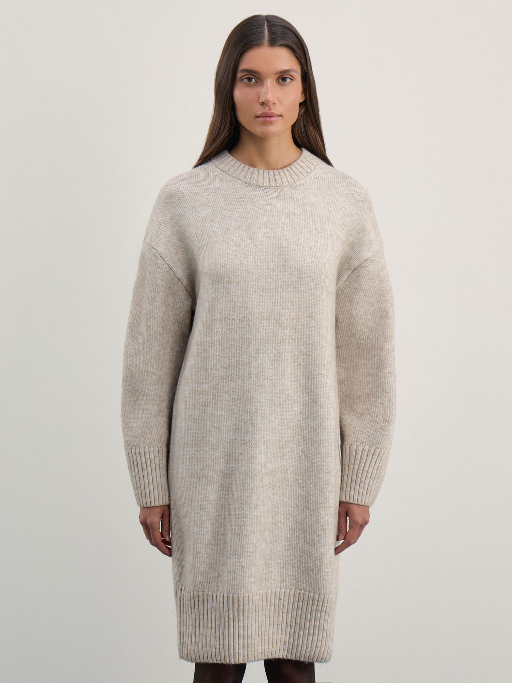 Вязаное платье с высоким рибом / Zarina  фото 3