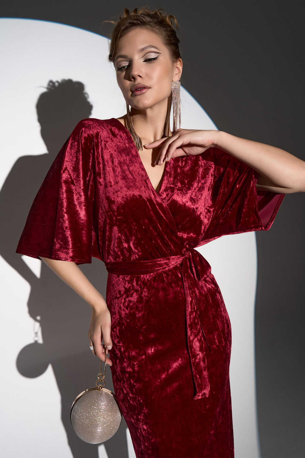 Платье Нимфа (Бордовый) - Эльза фото 16