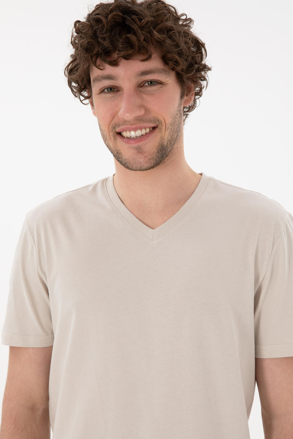 Erkek Regular Fit V Yaka Ta_ Basic Ti__rt Sepette S_rpriz _ndirim - U.s. polo assn фото 3