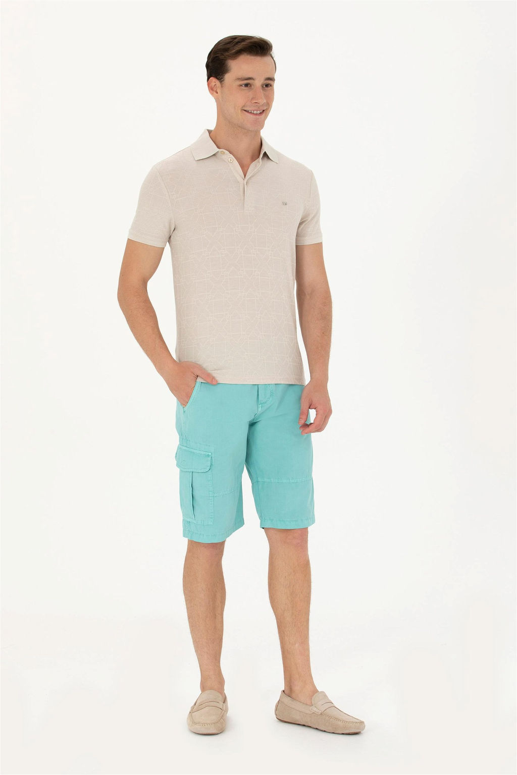 U. S. Polo Assn Мужские мятные тканые шорты - U.s. polo assn фото 3
