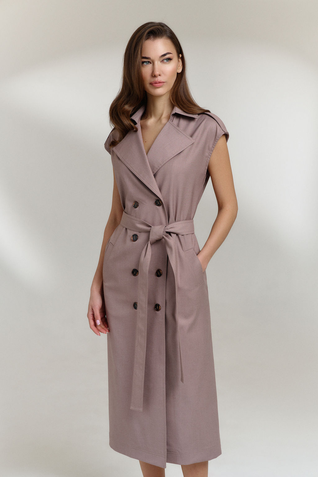 Платье 0810 бежевый - Diliafashion фото 2