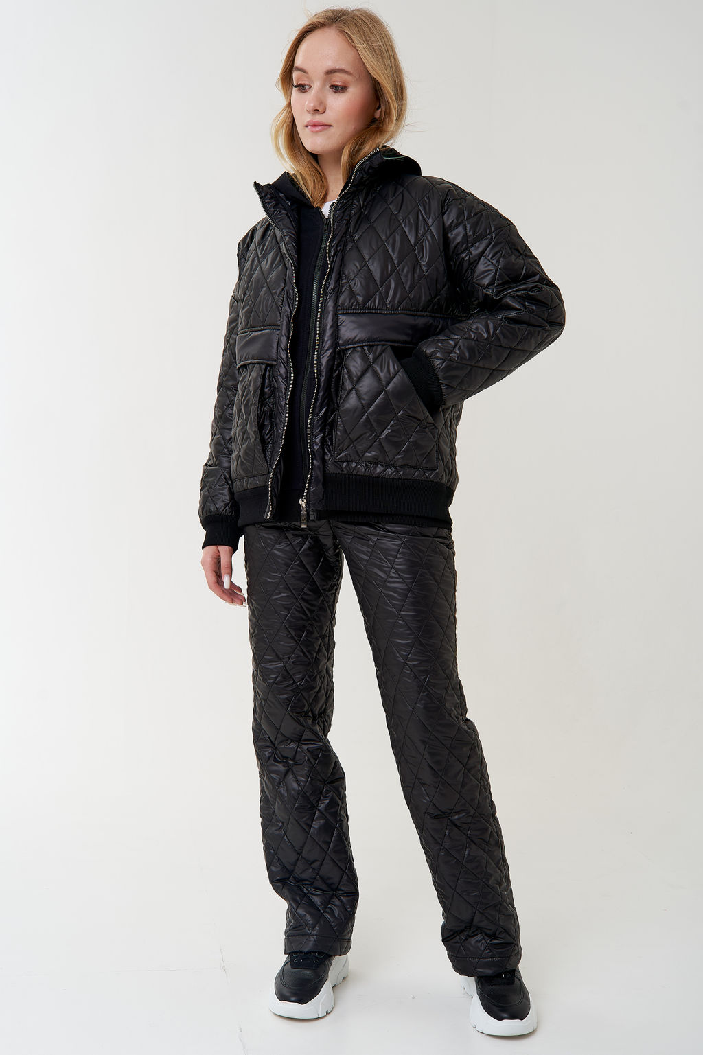 Брюки утепленные из стежки арт. 5039 черный - Azzarti фото 8