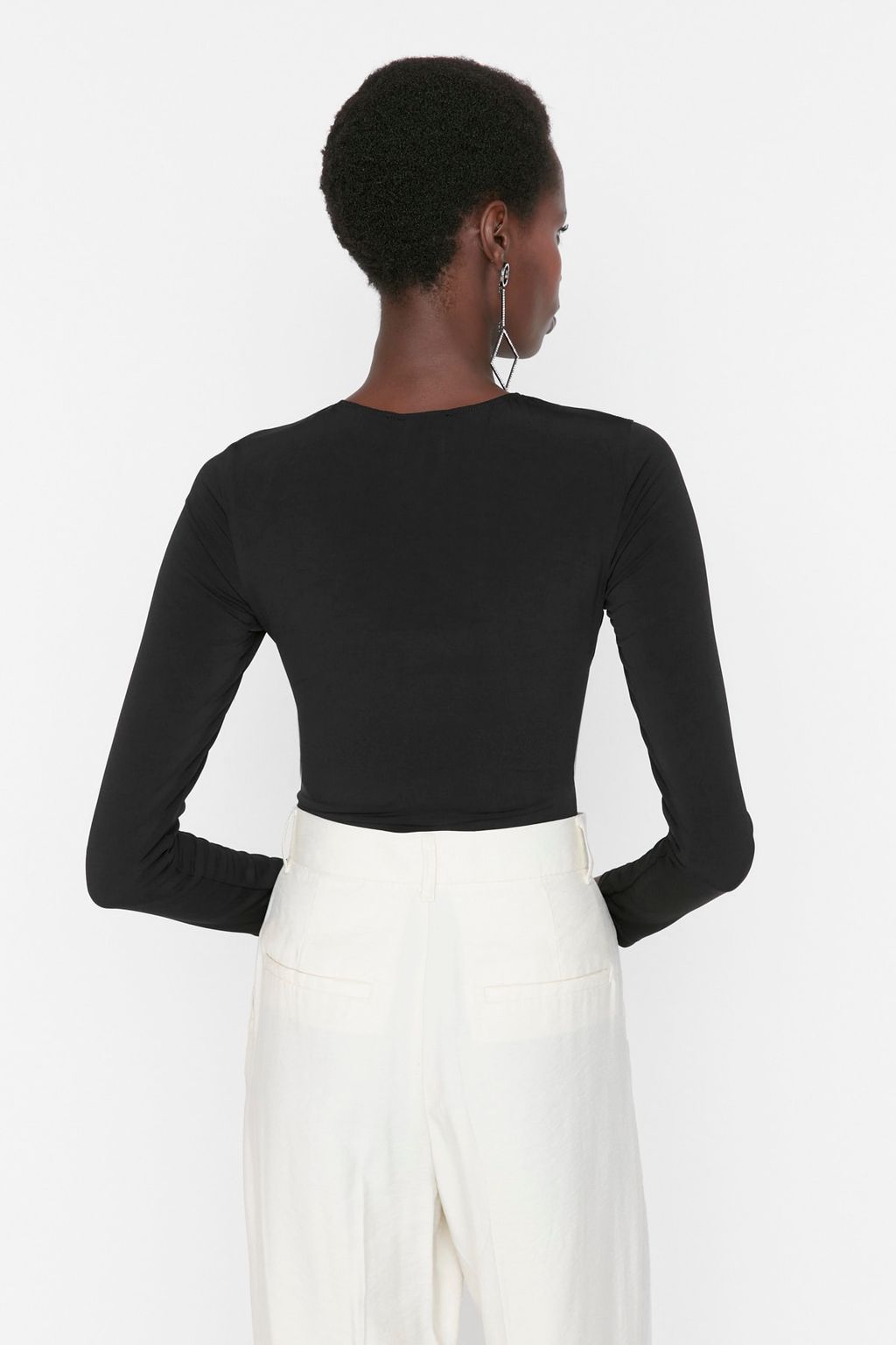 TRENDYOLMILLA Siyah Pencere/Cut Out Detayl? Aksesuarl? C?tc?tl? Body TPRSS22BD0014 фото 4