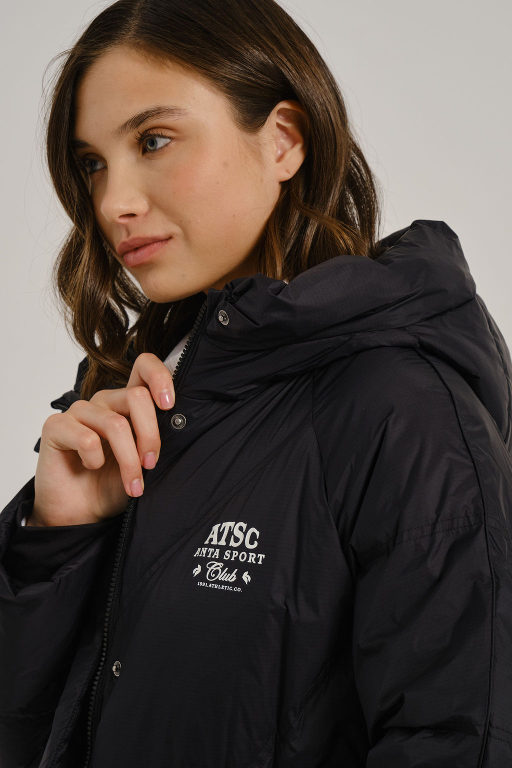 Пуховик короткий Черный ATSC Down Jacket