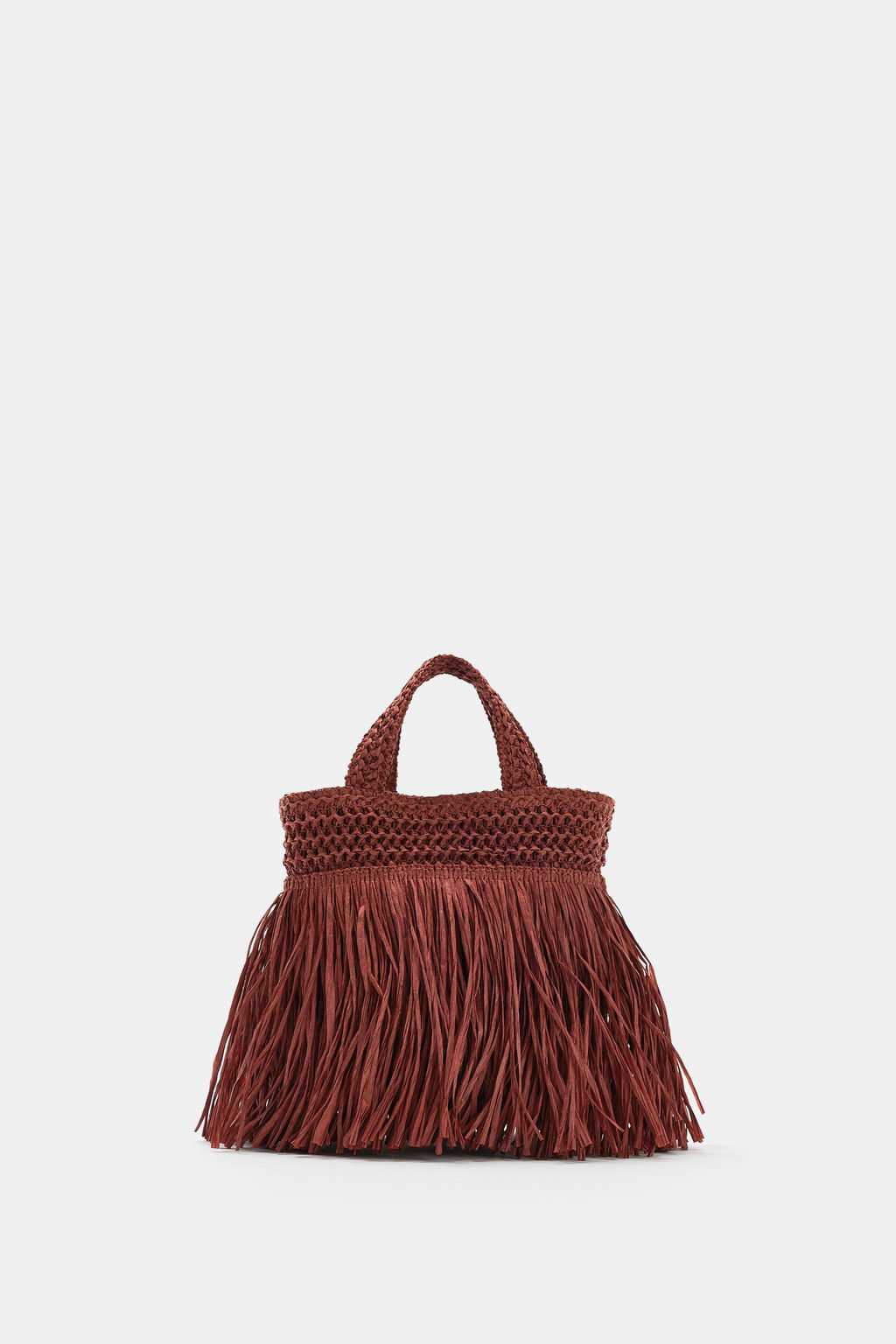 MINI BOLSO DE MANO FLECOS / Rojo Burdeos - Zara фото 2