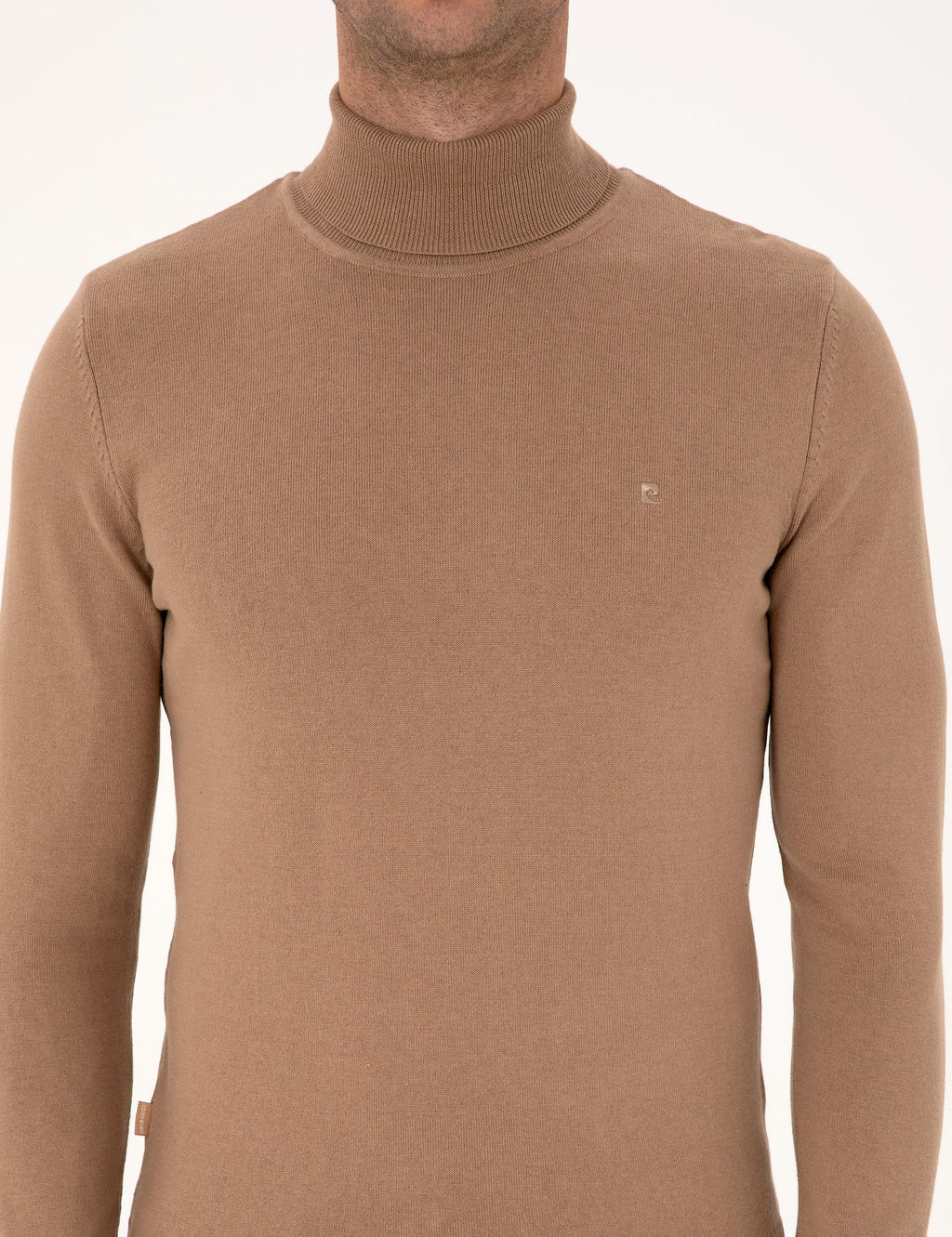 Camel Slim Fit Bal_k__ Yaka Basic Triko Kazak - Pierre cardin фото 6